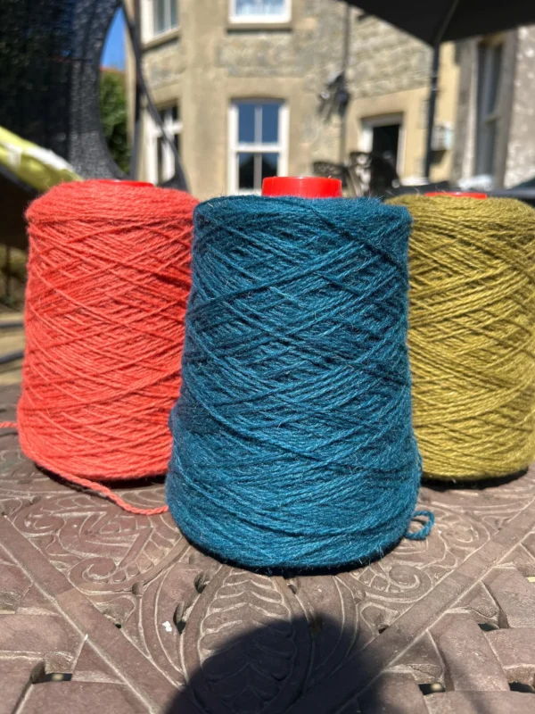 Pure native British knitting wool on cone